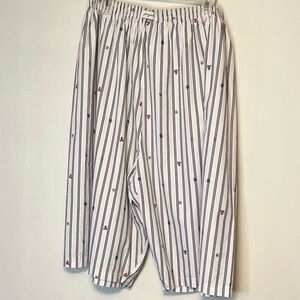 Joujete Womens Pajama Shorts Size XL Knee Length With Embroidered Sea Creatures